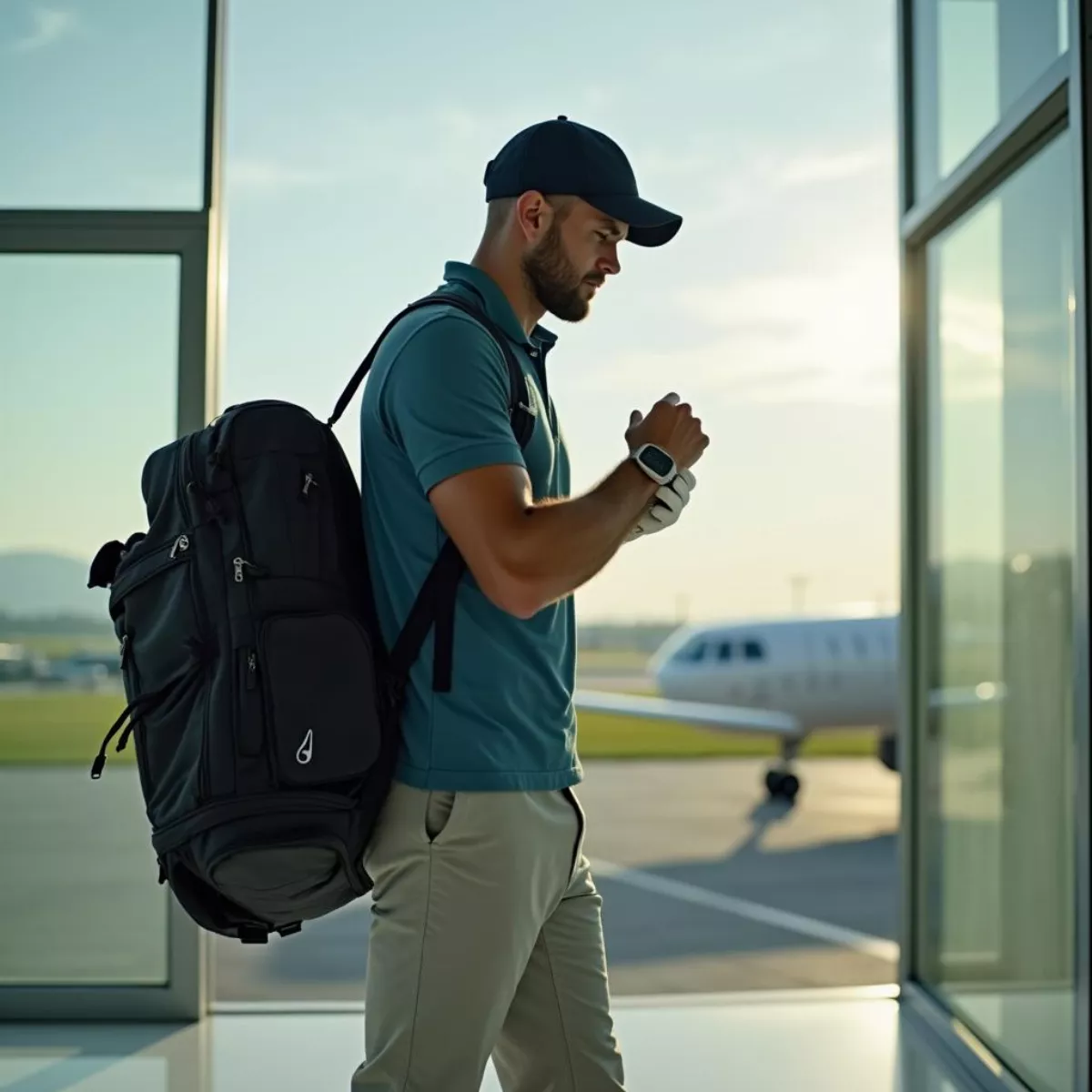 Golfer Checking Watch