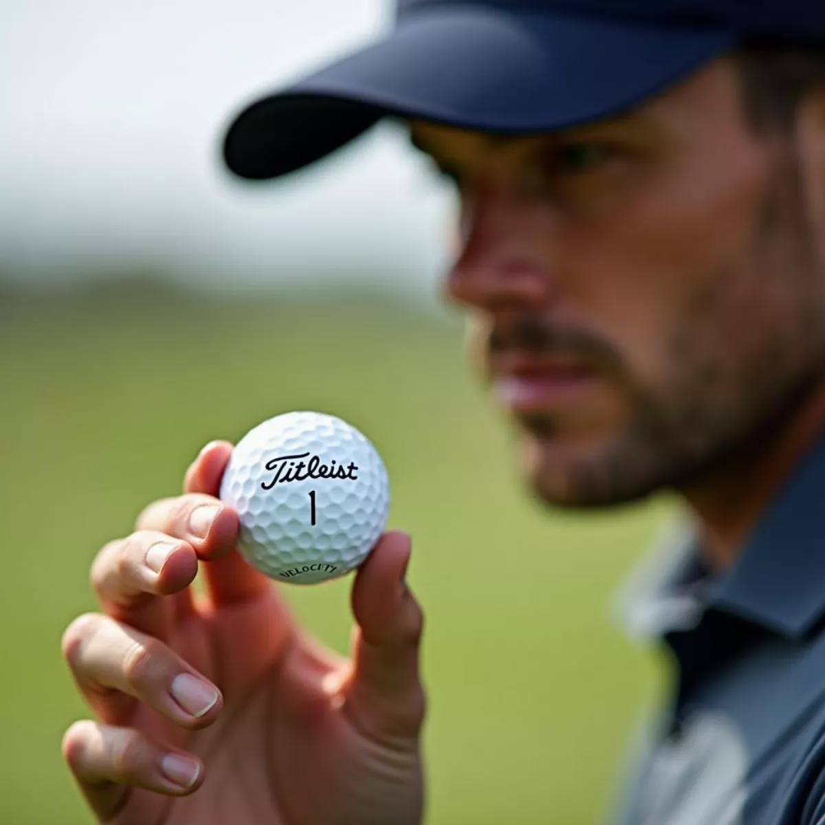 Golfer Selecting A Golf Ball