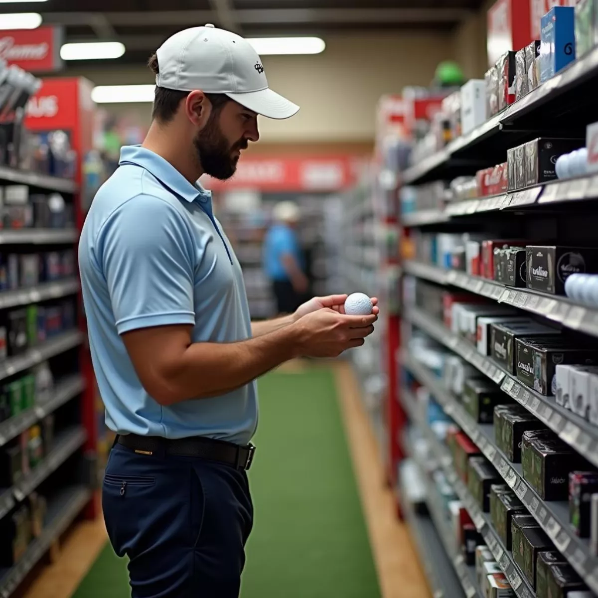 Golfer Selecting Golf Ball