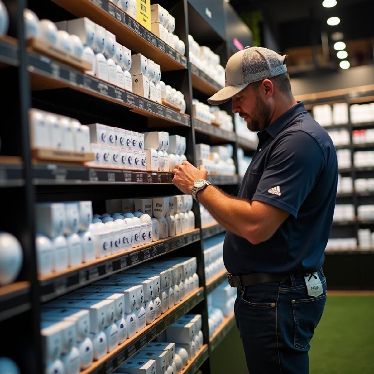 Golfer Selecting The Right Golf Ball