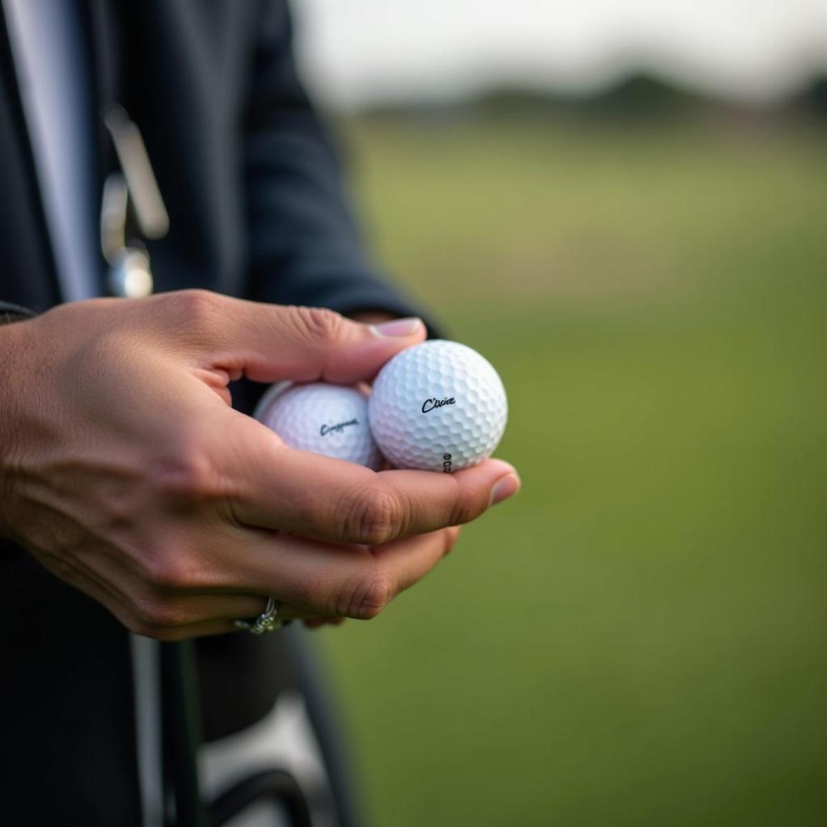 Golfer Choosing Soft Golf Ball