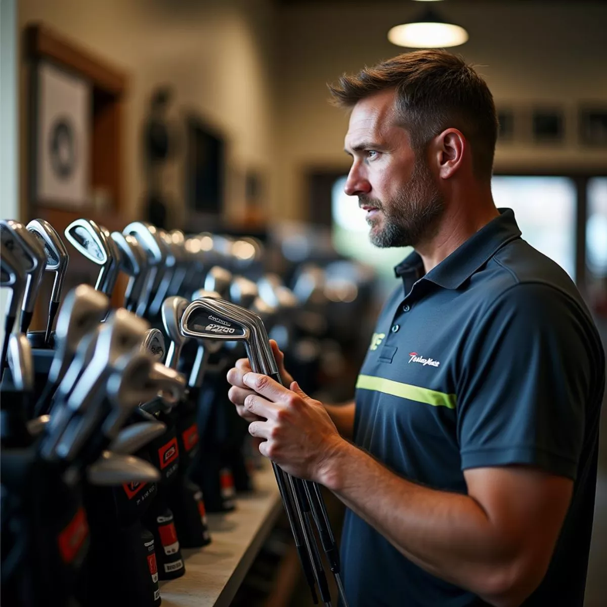 Golfer Deciding Between Taylormade Irons