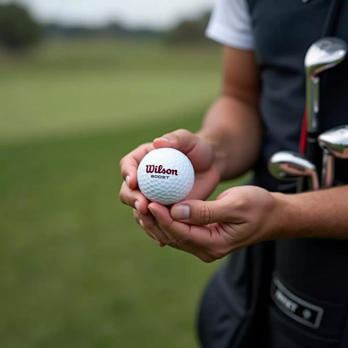 Golfer Choosing Wilson Boost Golf Ball