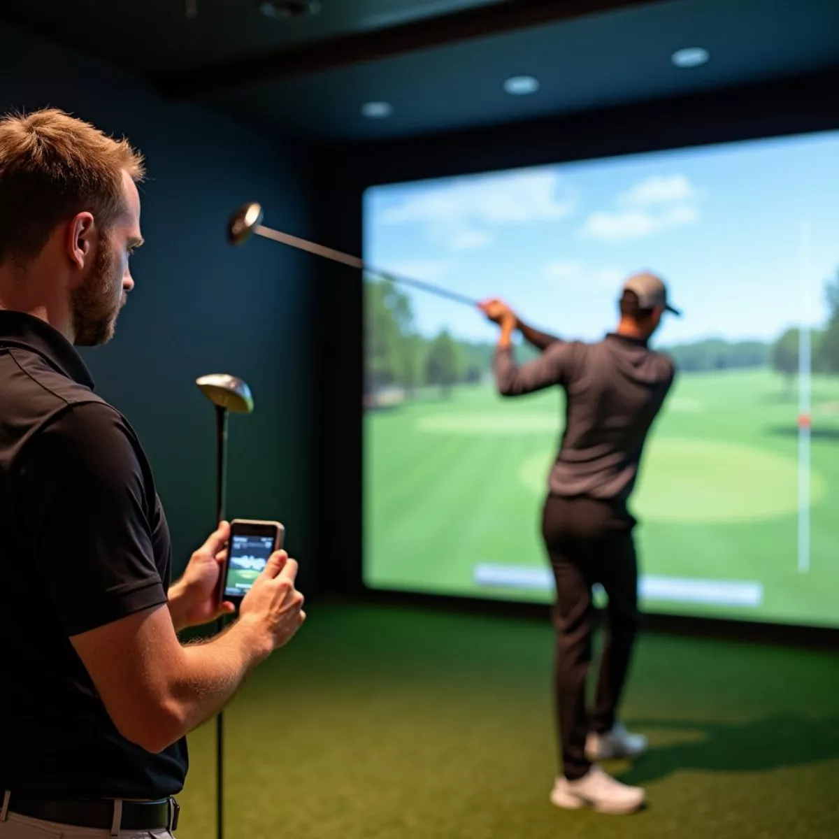 Golfer Getting Custom Fit For Driver