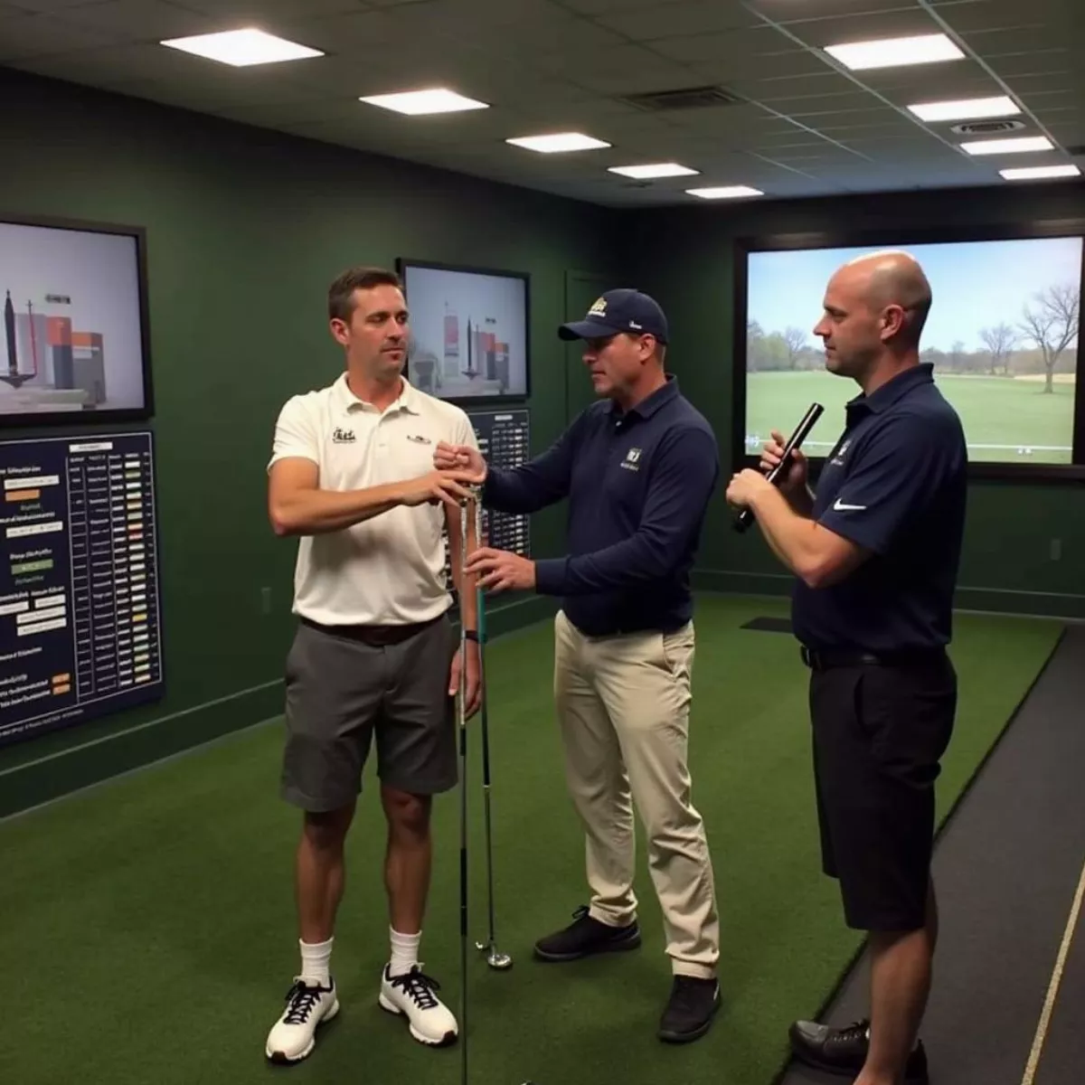 Golfer Getting Fitted For Clubs At Callaway Golf Fort Worth