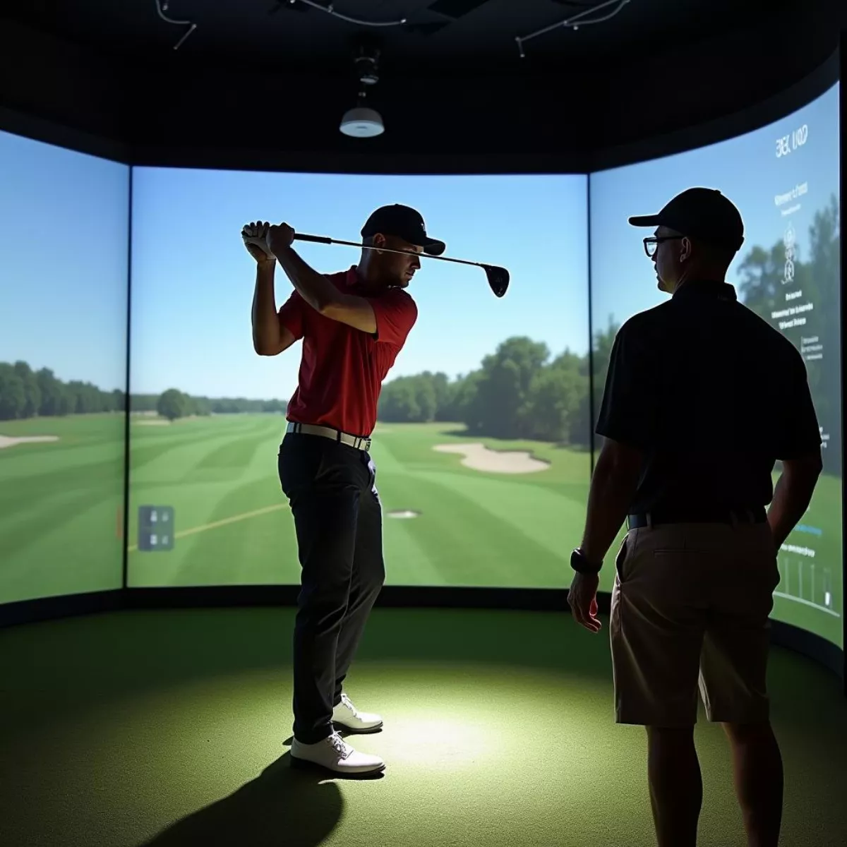 Golfer Getting Fitted For Driver