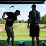 Golfer Getting Fitted for a Driver