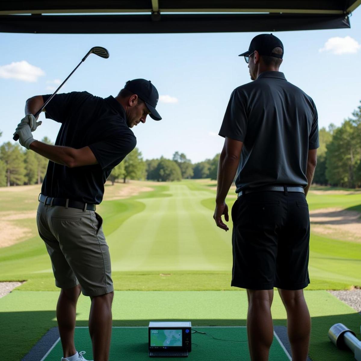 Golfer Getting Fitted for a Driver