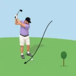 Golfer Hitting A Double Cross Shot