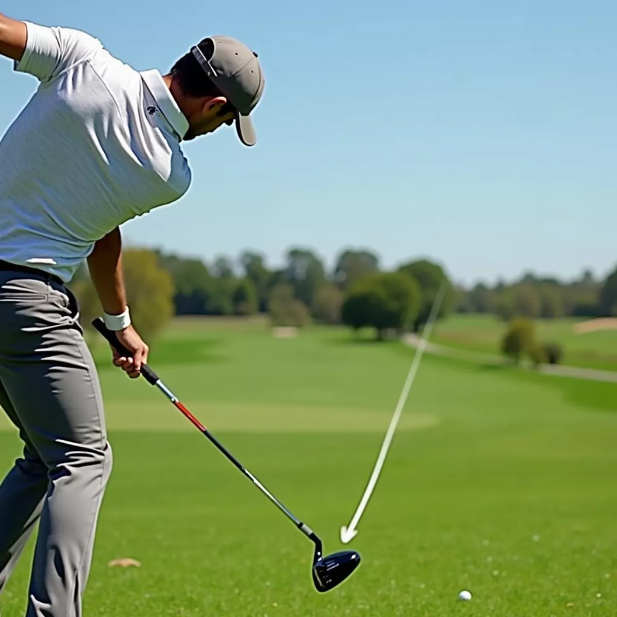 Golfer Hitting Iron Shot