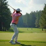 Golfer Hitting A Provisional Shot