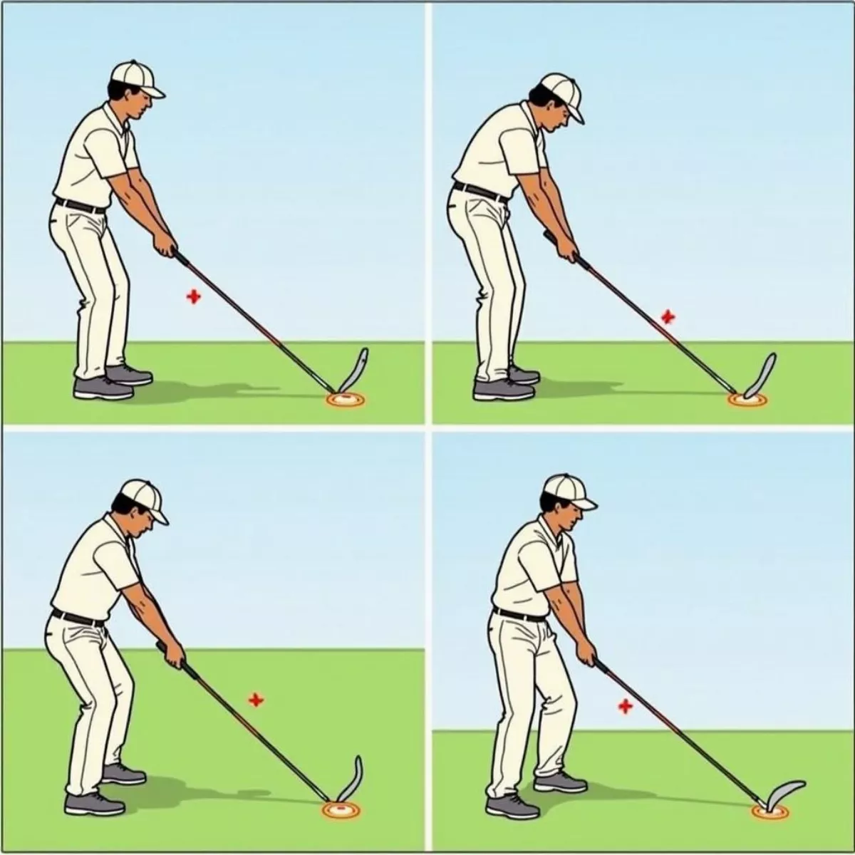 Golfer Performing an Inside-Out Swing