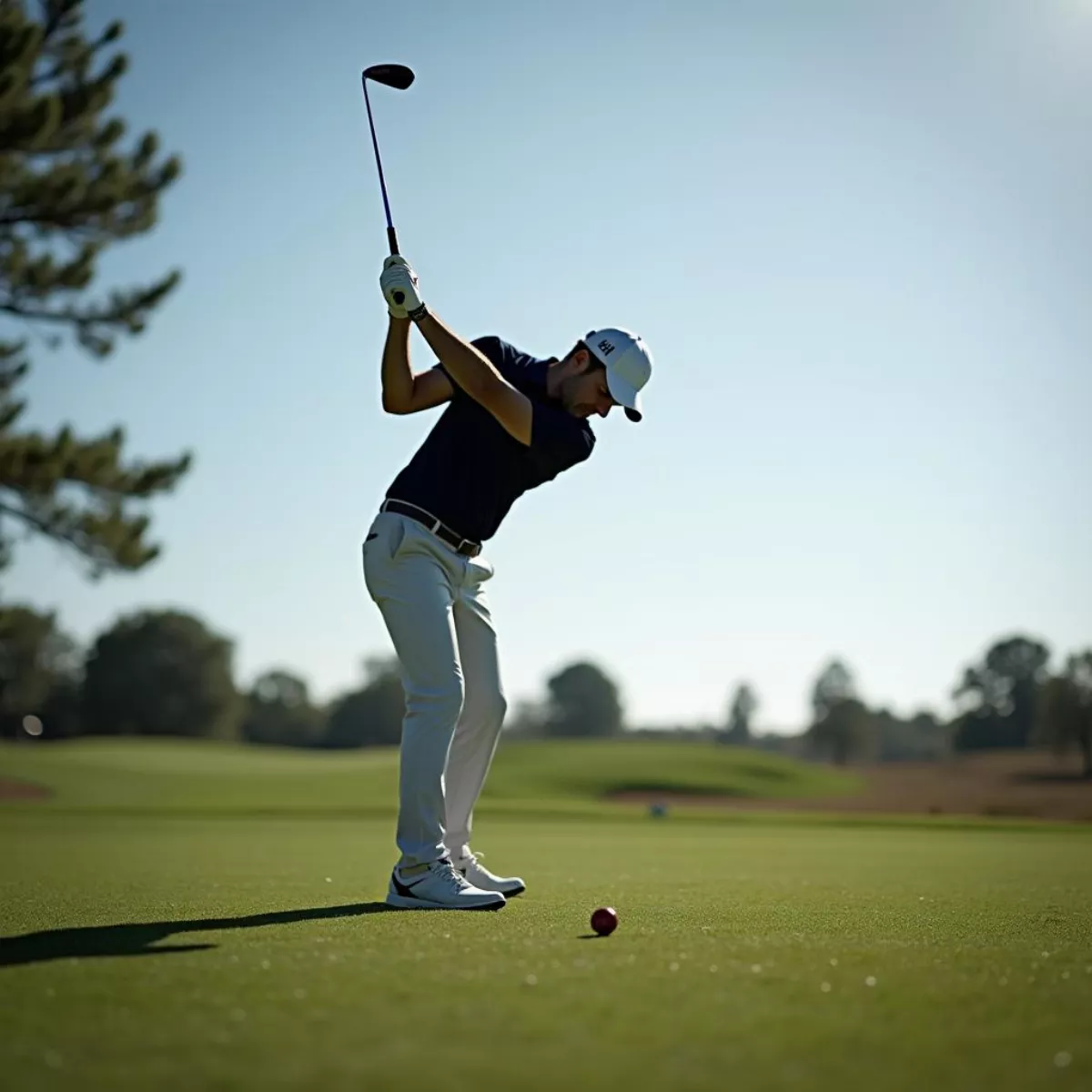 Golfer Mid-Swing Dynamic Angle