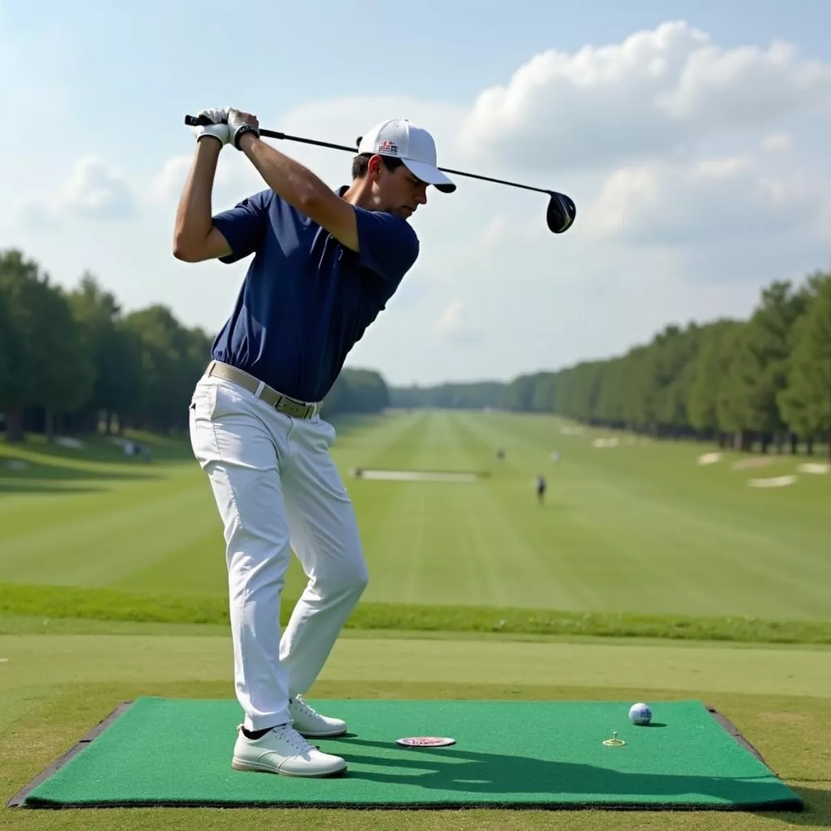 Golfer Practicing Overspeed Training Drills