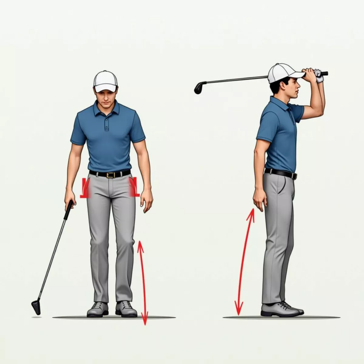 Golfer Performing Hip Rotation Exercise