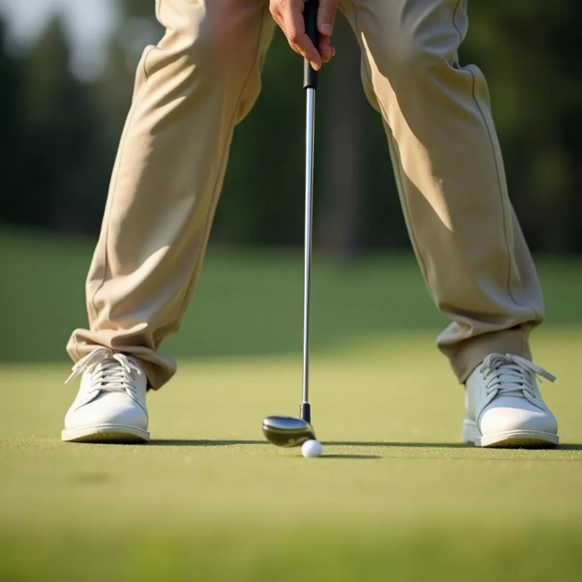 Golfer Practicing Putting