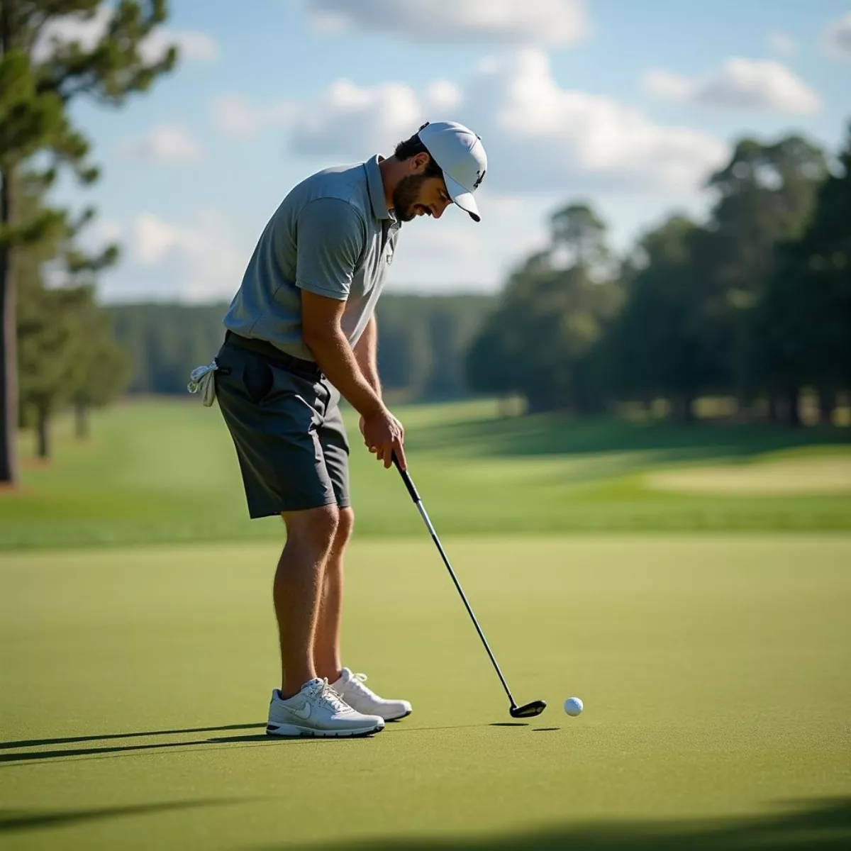 Golfer Practicing Short Game