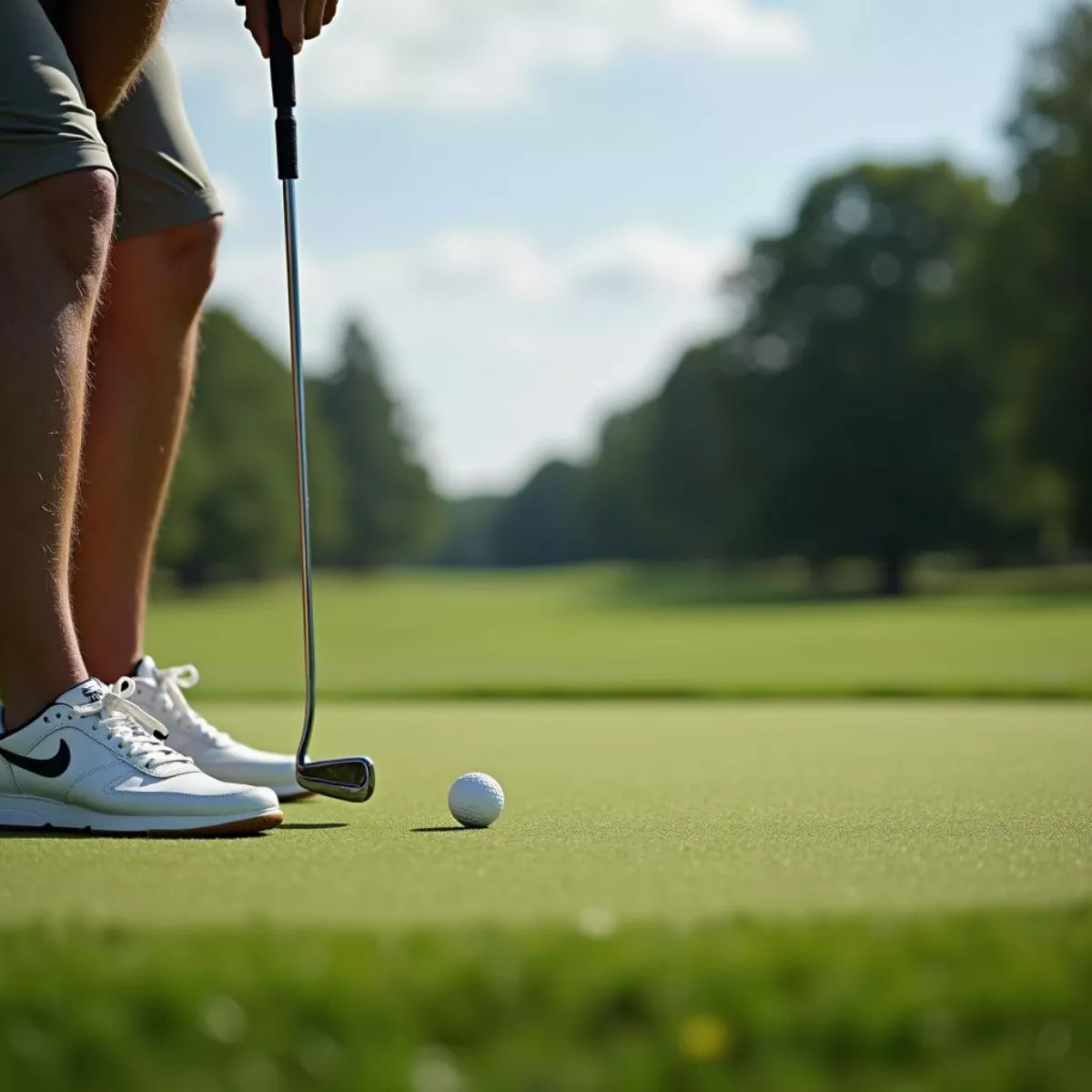 Golfer Practicing Short Game