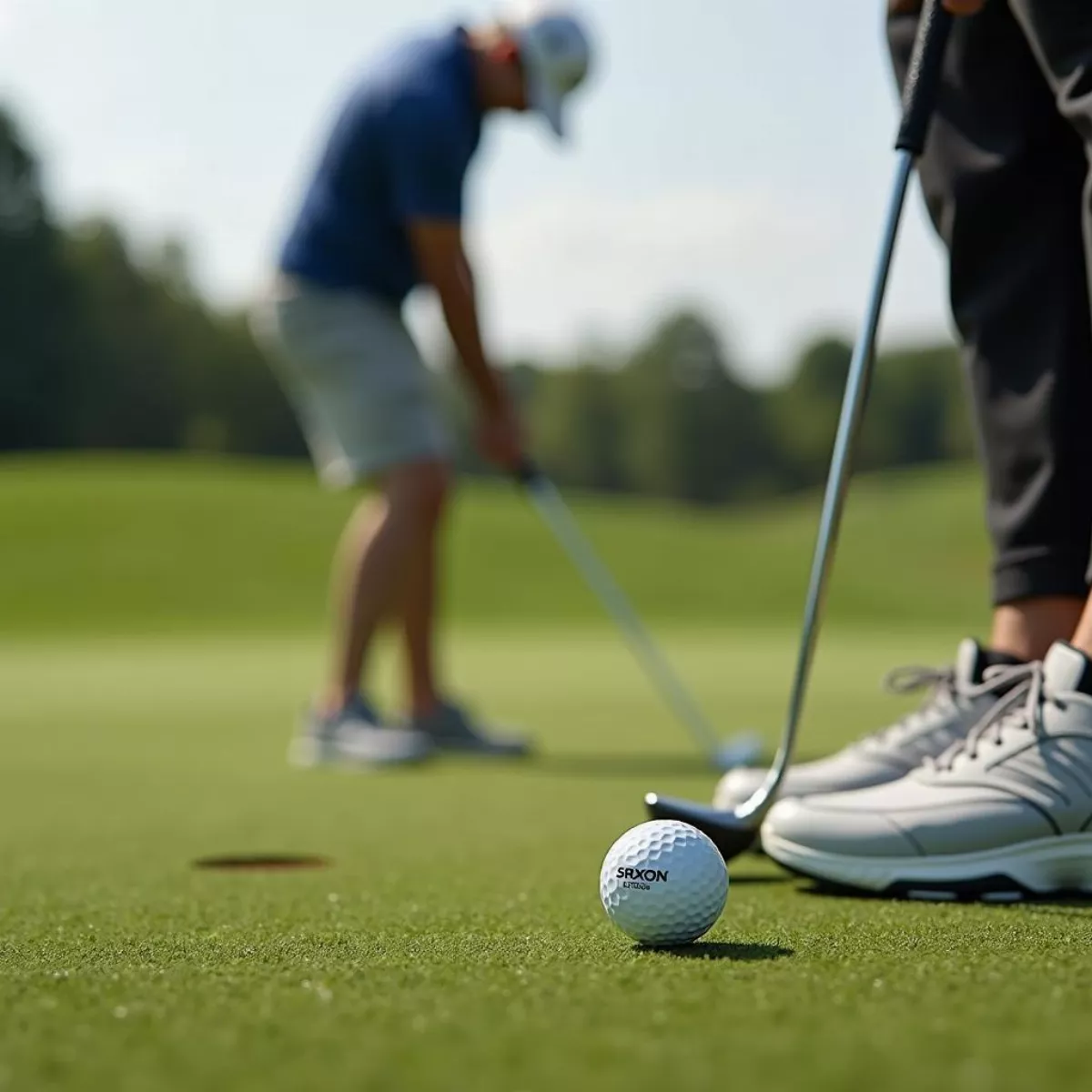 Golfer Practicing Short Game