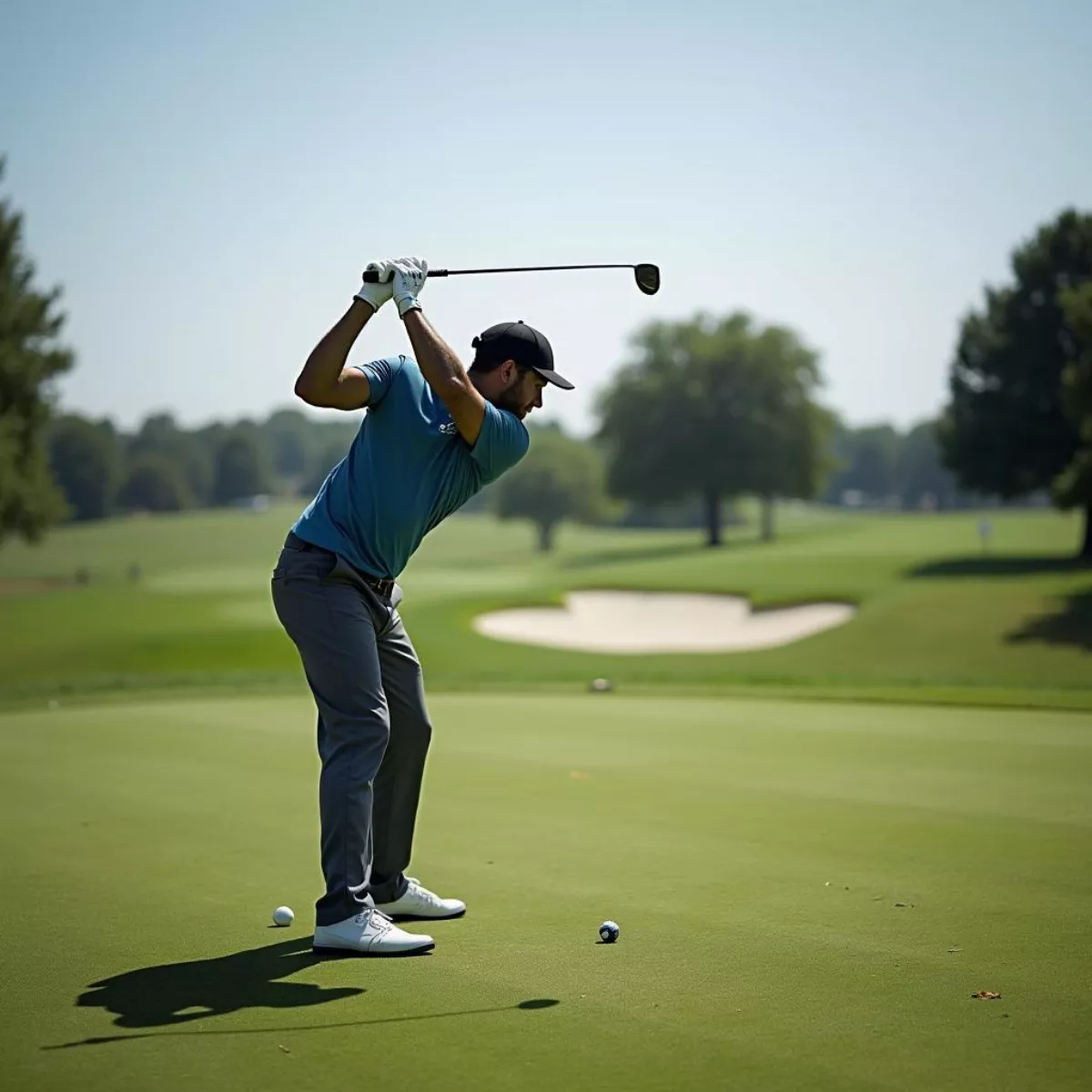 Golfer Preparing For Shootout