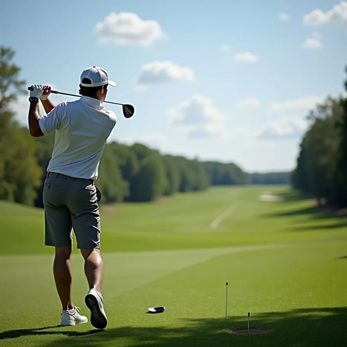 Golfer Teeing Off