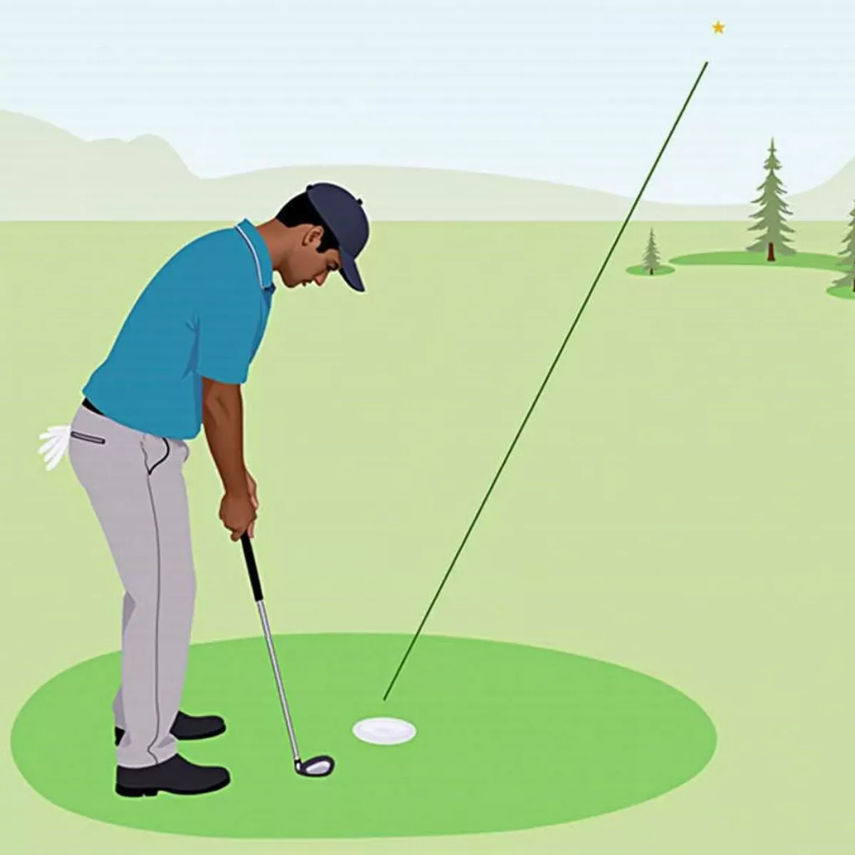 Golfer Putting Posture