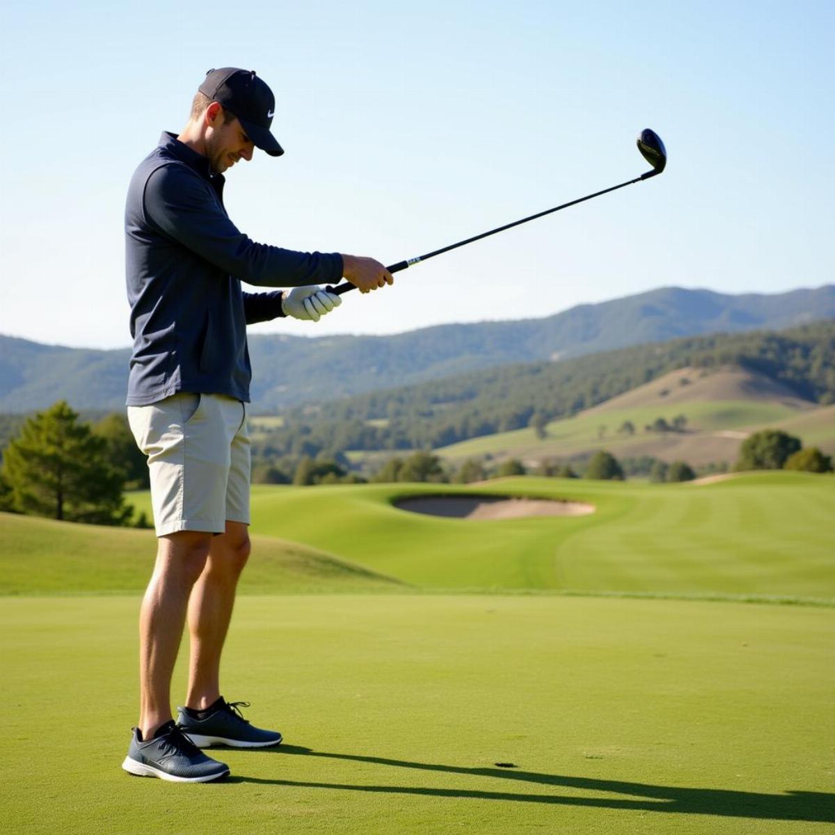 Golfer With Pxg Irons On The Course