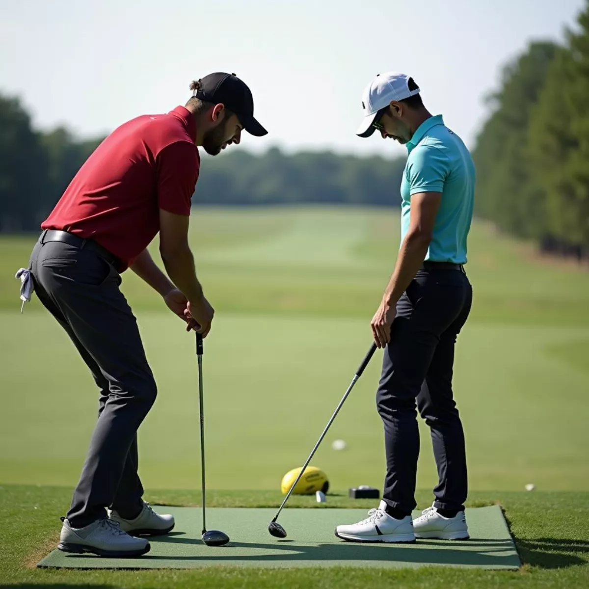 Golfer Receiving Golf Lesson