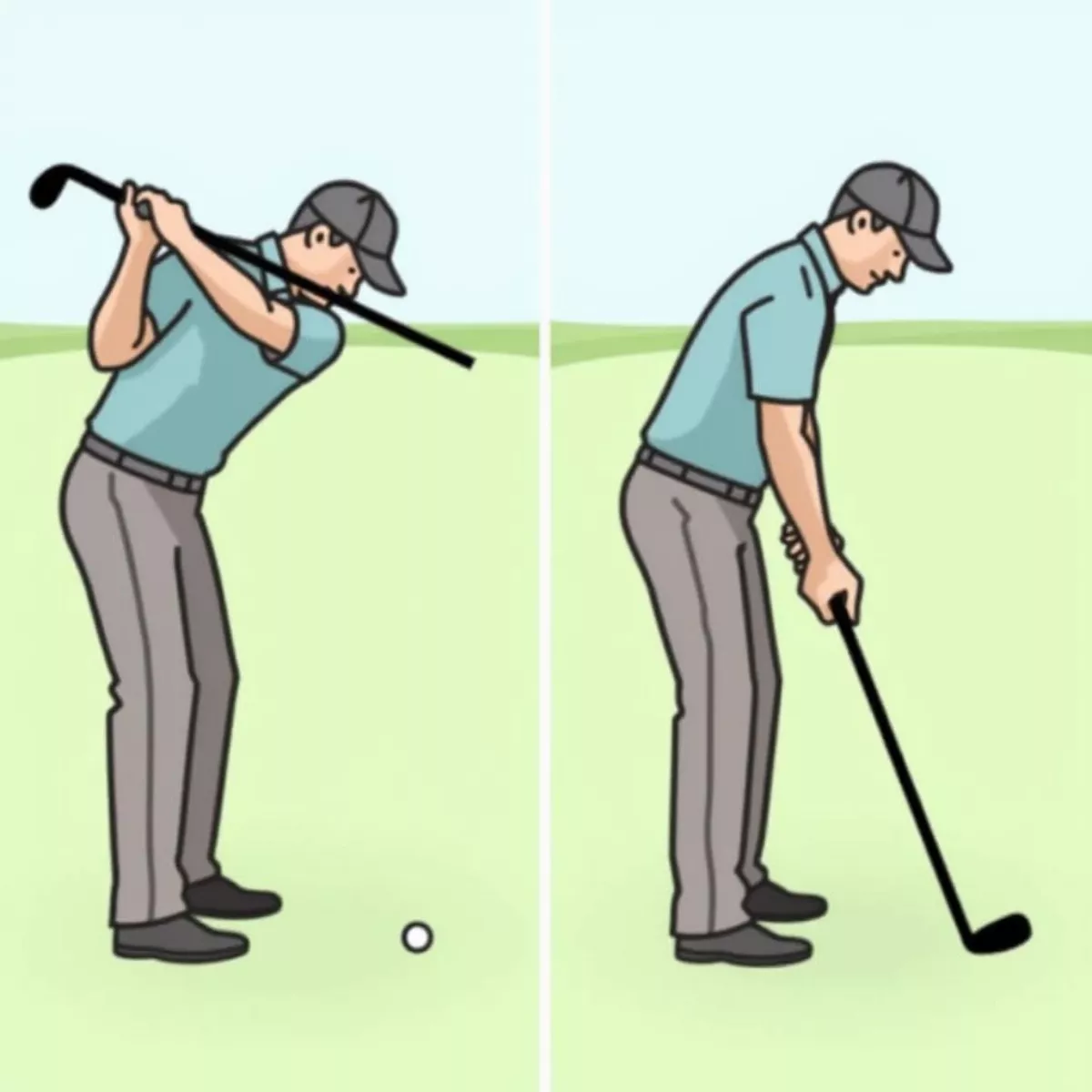 Golfer Stance For A Tight Lie