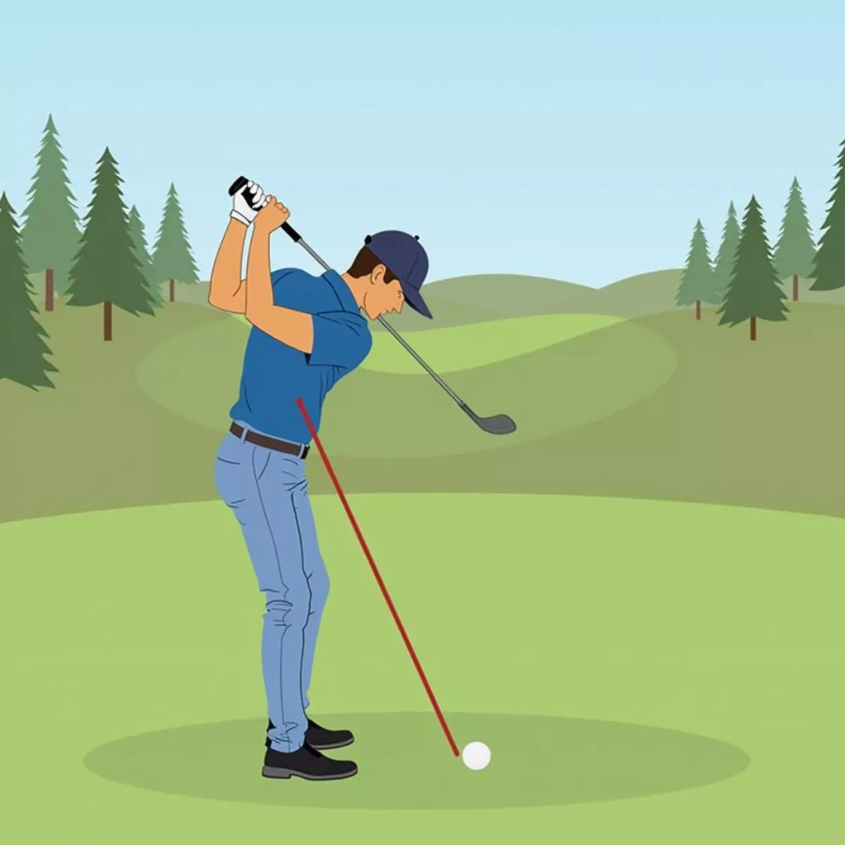 Golfer Swaying Head During Swing