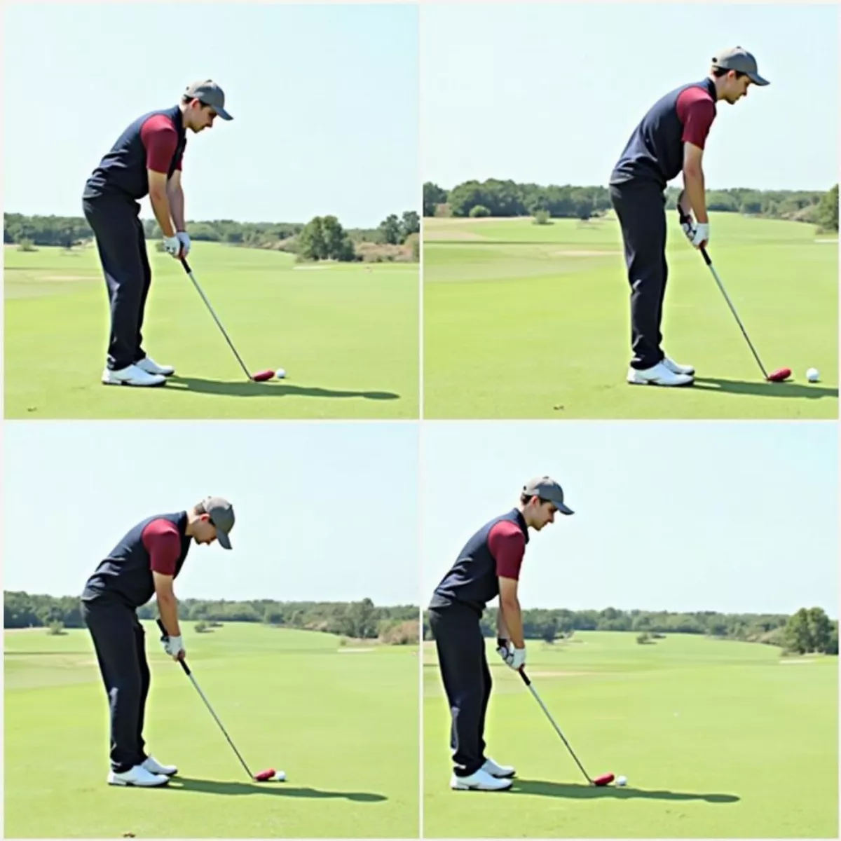 Golfer Swing Technique 56-Degree Wedge