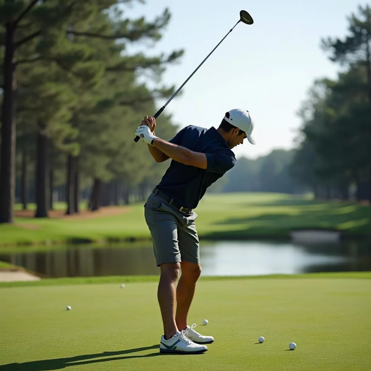 Golfer teeing off at Waterchase Golf Club