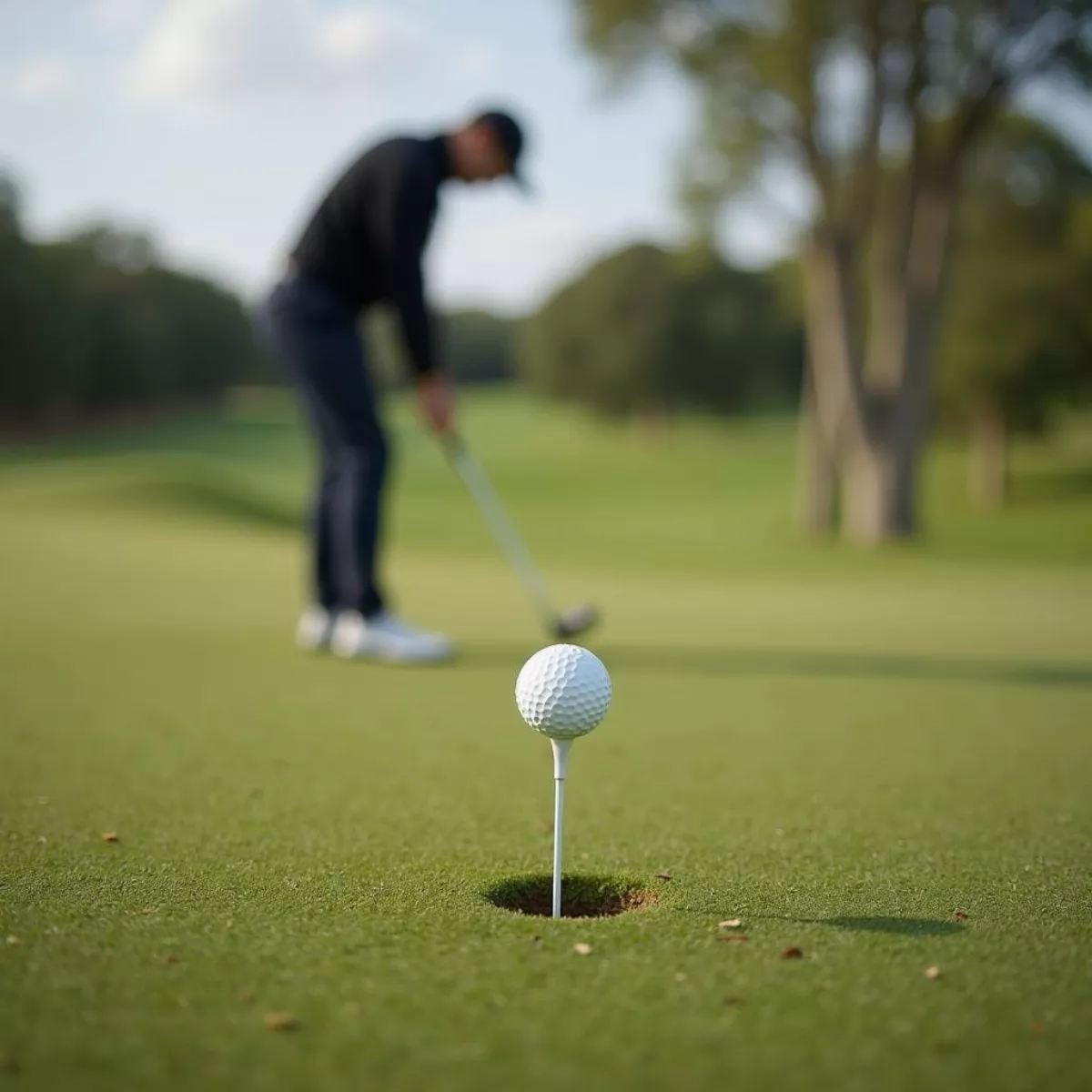 Golfer Teeing Off