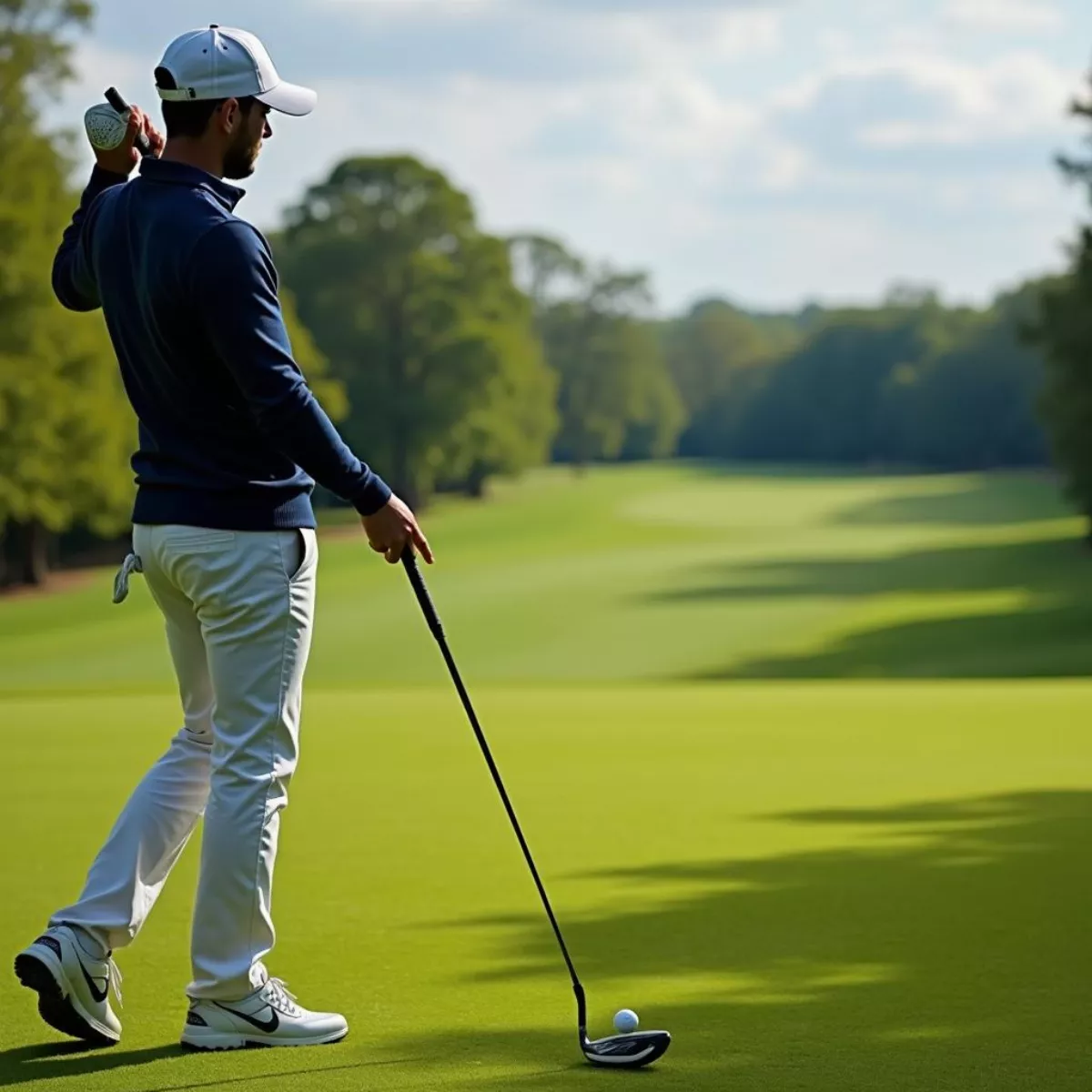 Golfer Teeing Off