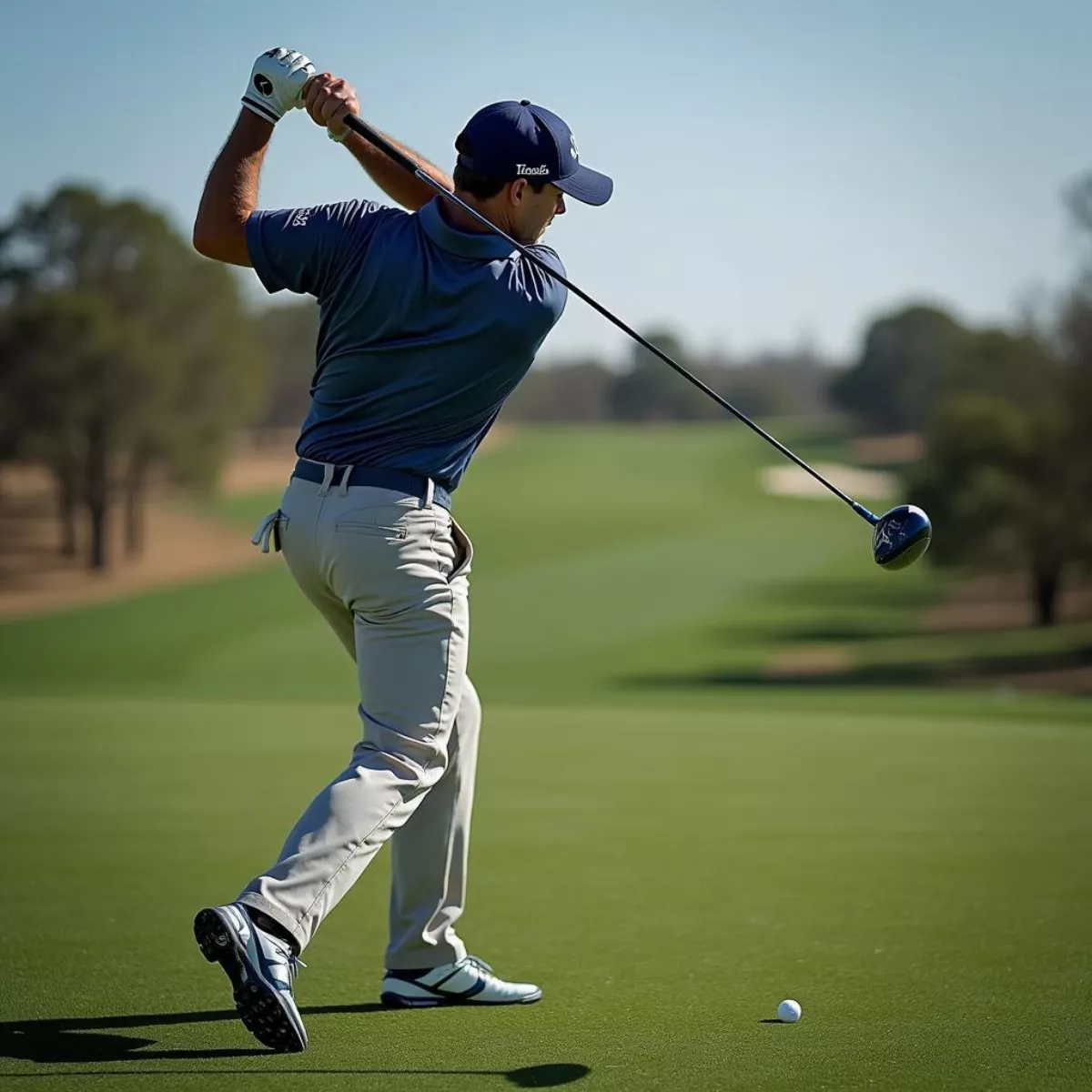 Golfer Teeing Off