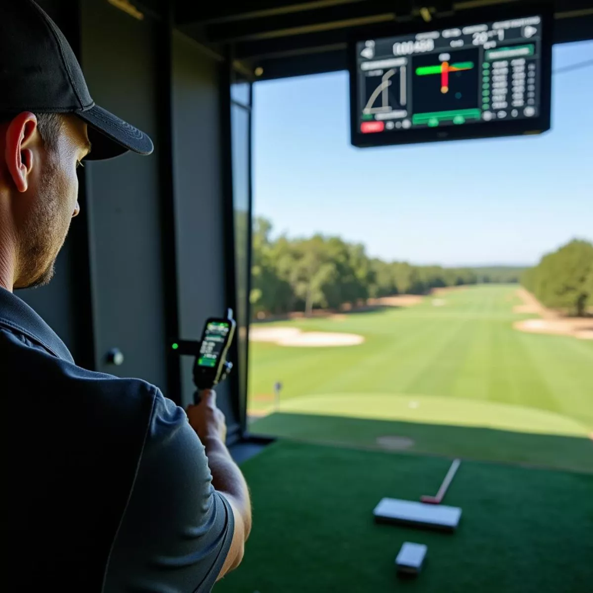 Golfer Testing Driver Shafts