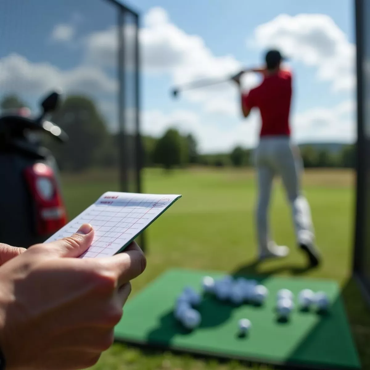 Golfer Experimenting With Different Golf Balls