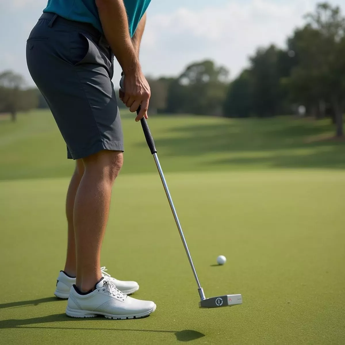 Golfer Putting With Cleveland Huntington Beach Putter