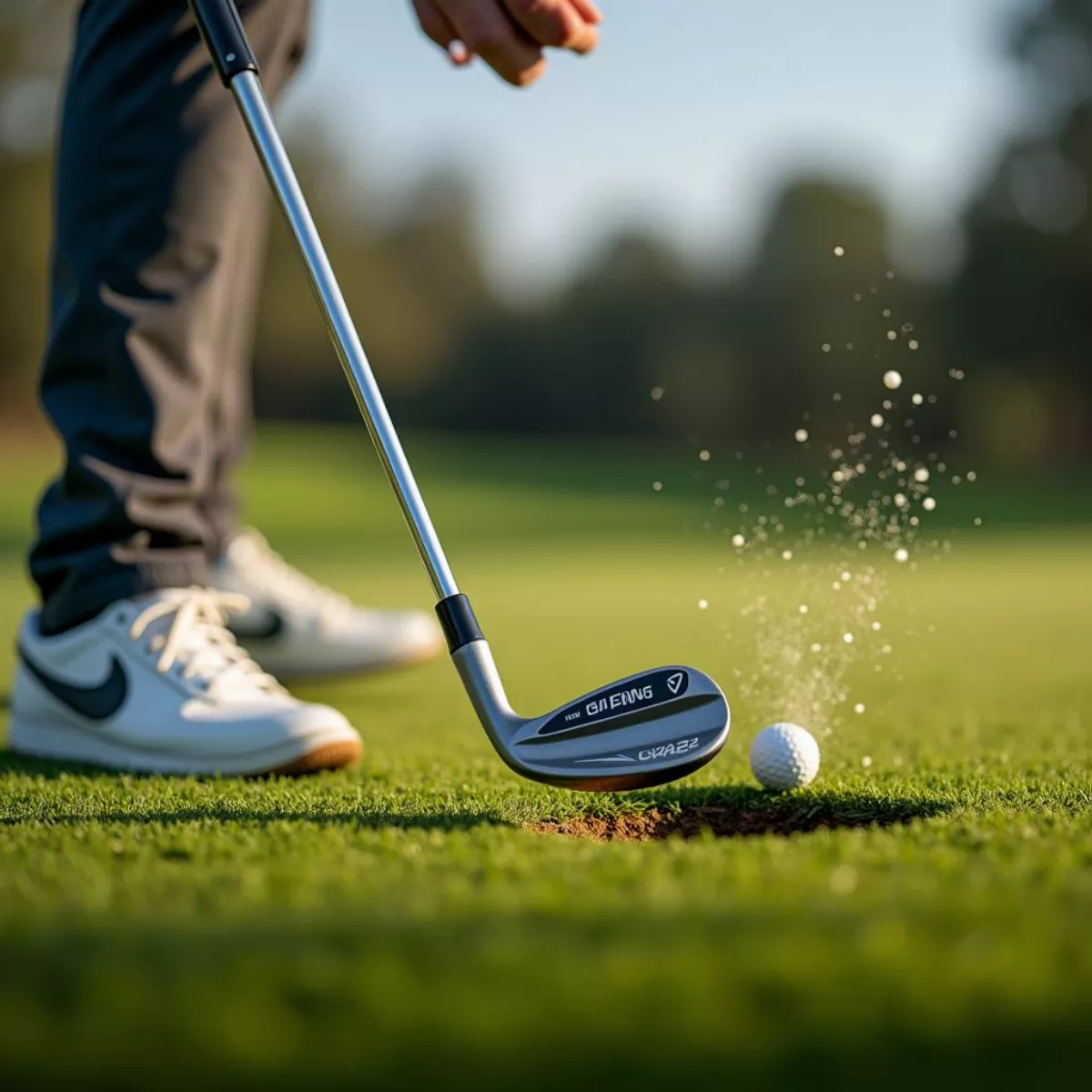 Golfer Using Ping G430 Wedge From Rough