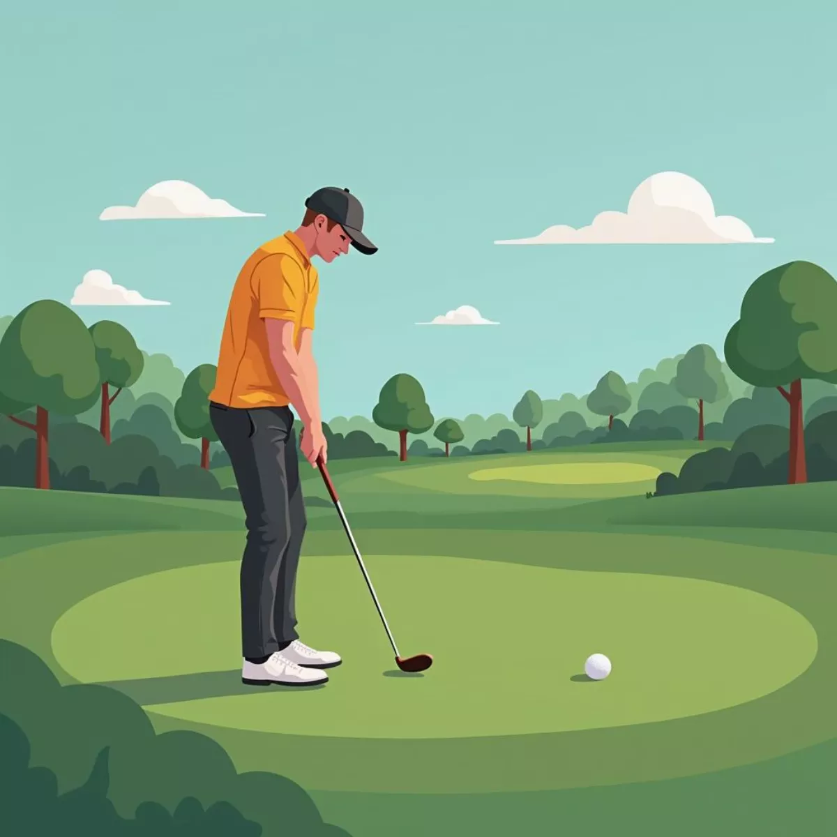 Golfer Visualizing Shot