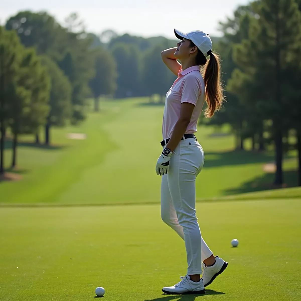 Golfer Visualizing Shot On Course