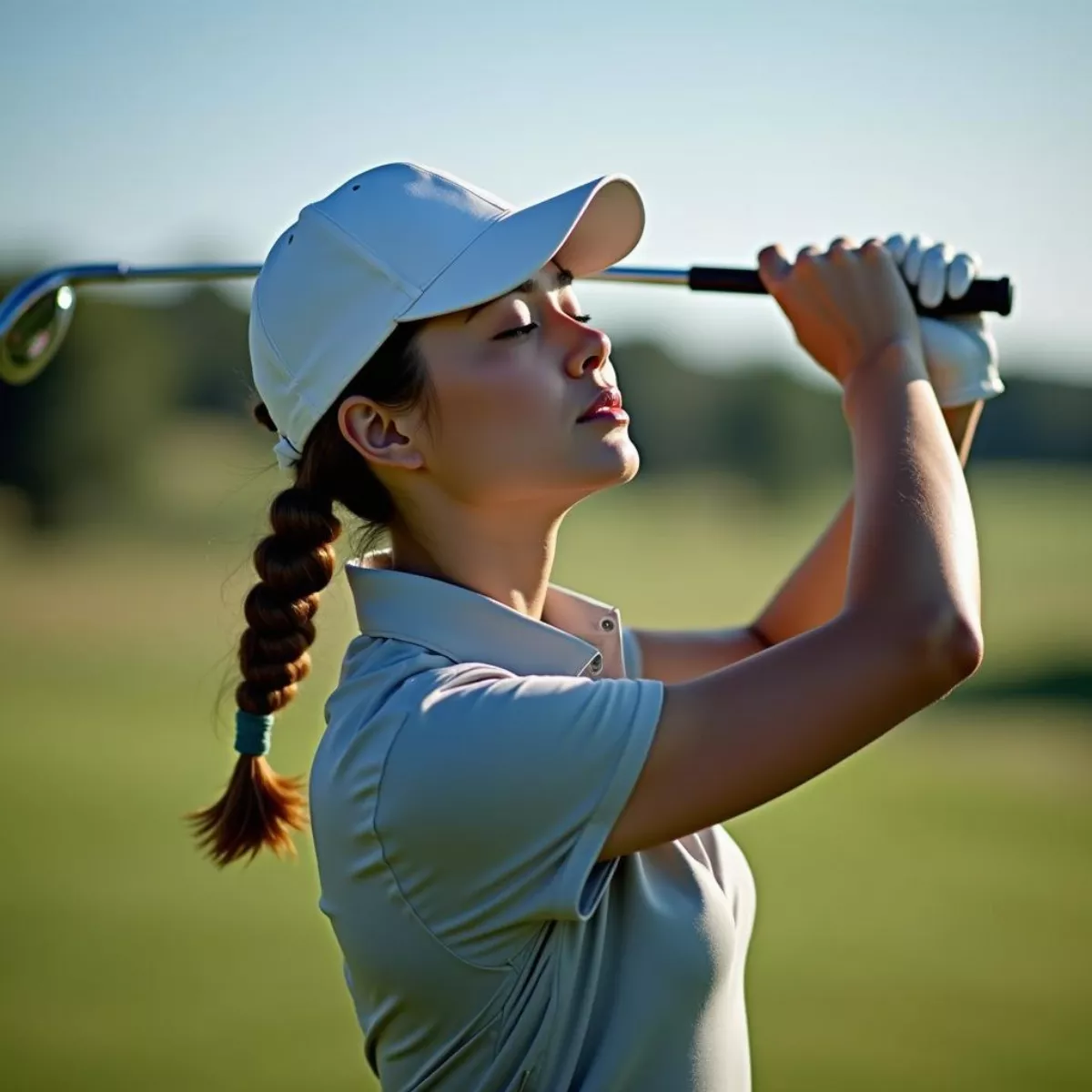 Golfer Visualizing Swing