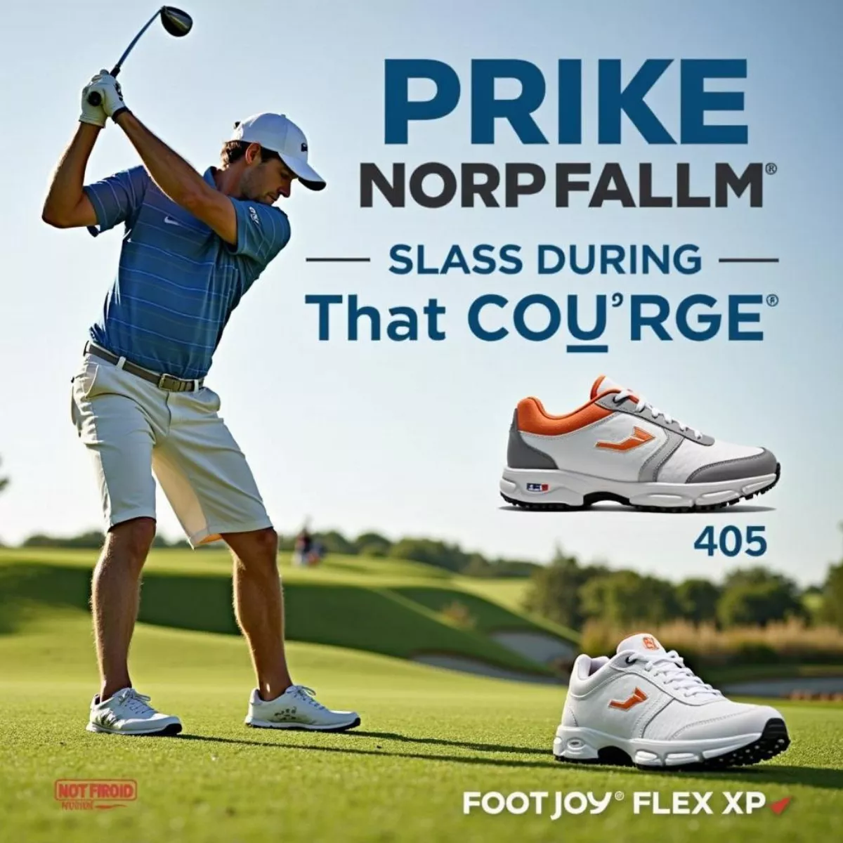 Golfer Wearing Footjoy Flex Xp Shoes