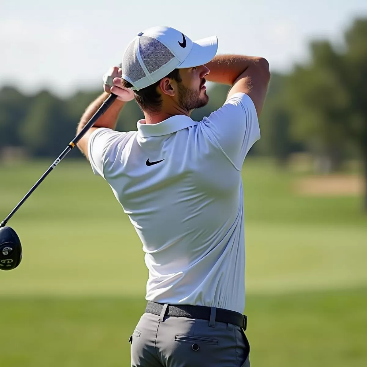 Golfer Wearing Just Tap It In Shirt On The Course