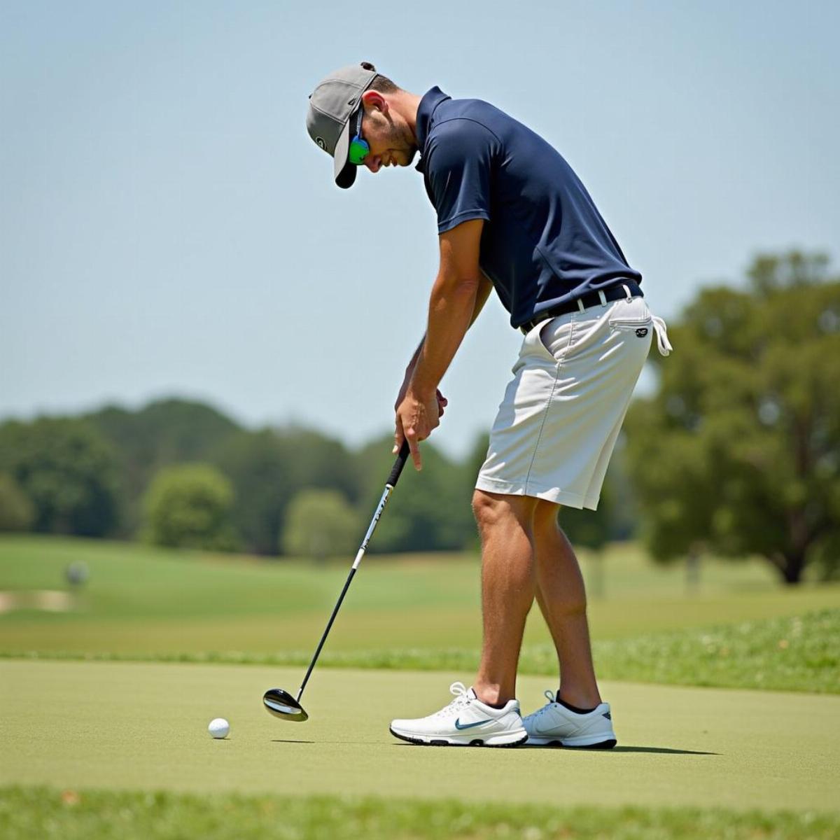 Golfer Wearing Oakley Sunglasses