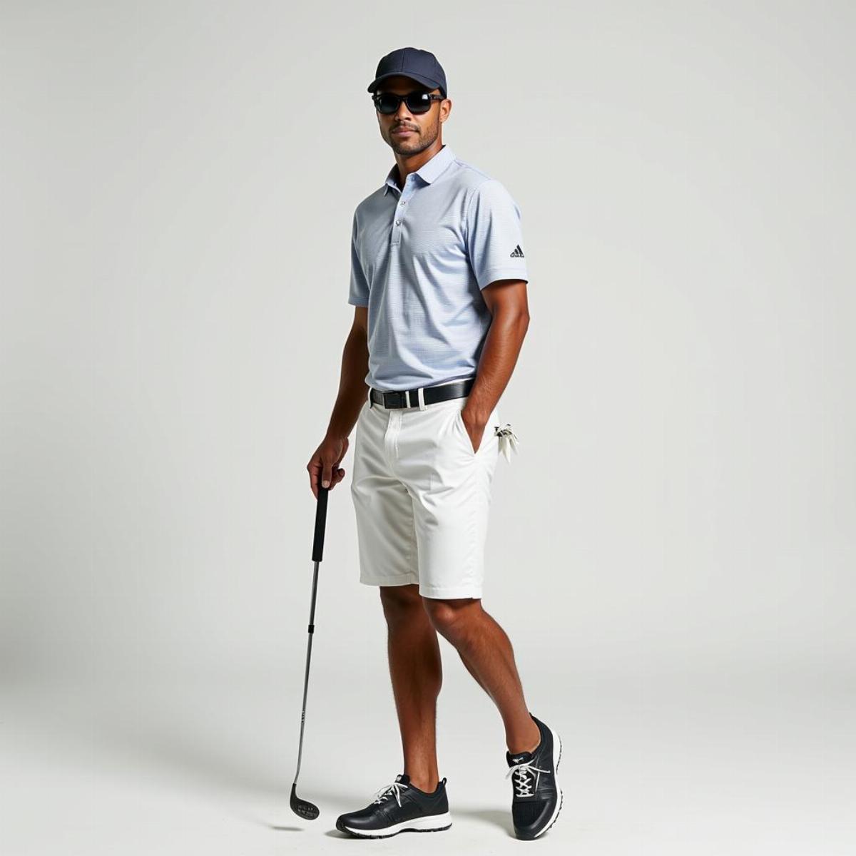 Golfer with Proper Attire and Accessories