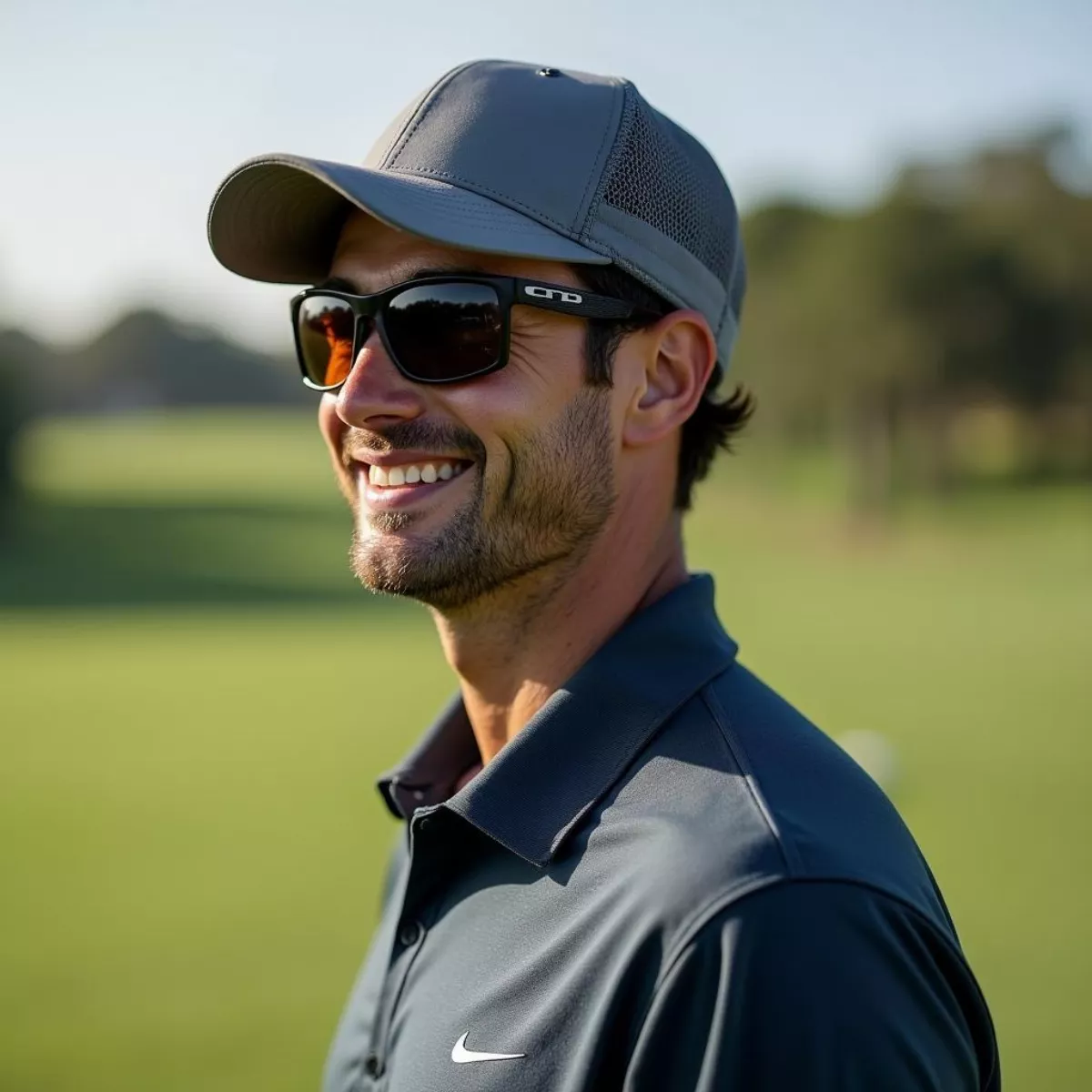 Golfer Wearing Sunglasses