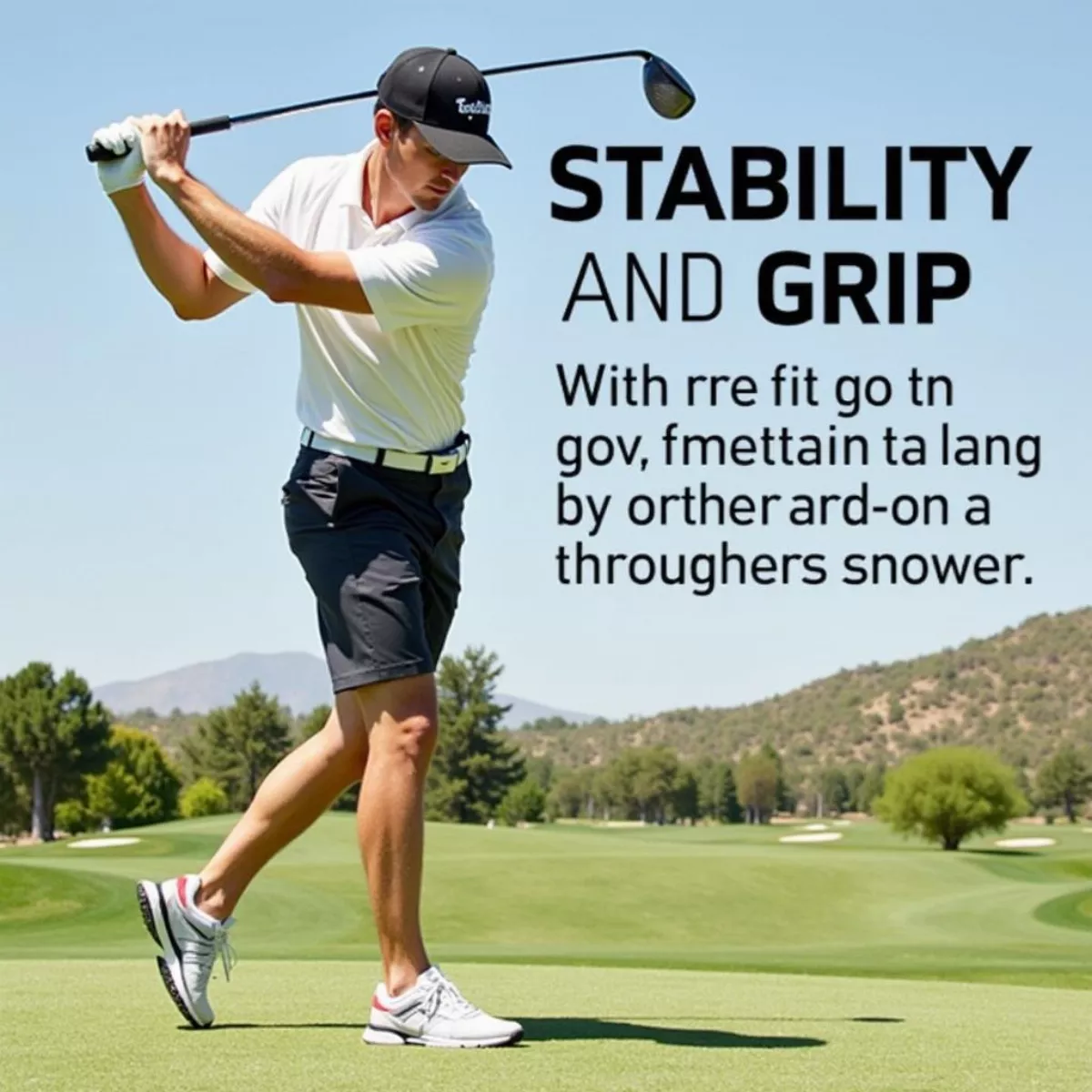 Golfer Wearing Footjoy Tour Alpha Shoes During A Swing