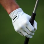 Golfer Wearing A Golf Glove