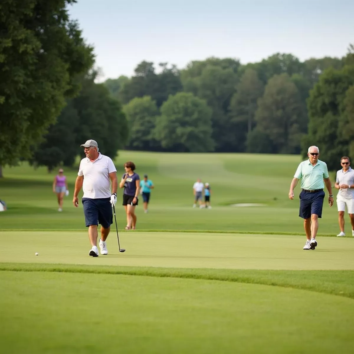 Golfers Enjoying A Round At Chesley Oaks